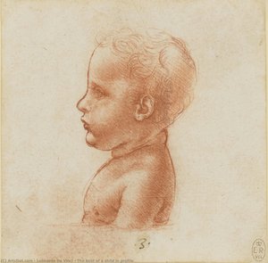 Das Brustbild Eines Kindes In Profil — Leonardo Da Vinci