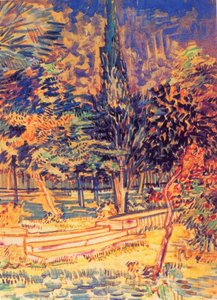 Pasos De Piedra En El Jardín Del Asilo — Vincent Willem Van Gogh, Post-impressionism