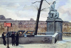 Booksellers. The River Seine From The Louvre — Aleksandr Deyneka