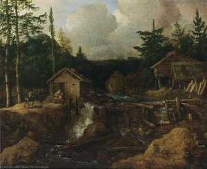 Scandinavian Wooded Landscape — Allaert Van Everdingen
