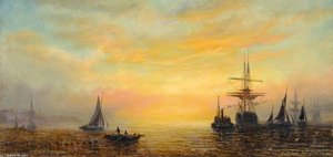 Sunset Scene — Adolphus Knell, Realism