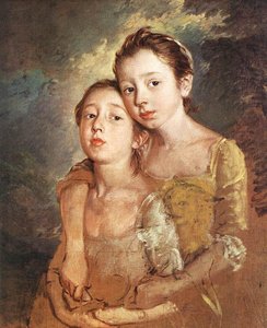 Artist's Daughters With A Cat — Thomas Gainsborough