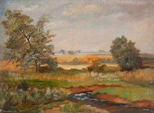 Mugdock Village From Waterworks, Milngavie — Robert Lillie, Impressionism