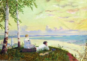 On The Volga — Boris Mikhailovich Kustodiev