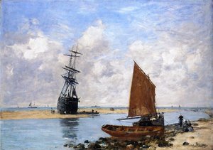 The Trouville Chanel, Low Tide — Eugène Louis Boudin