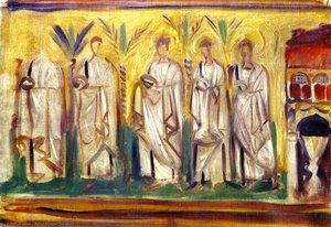 Eine Gruppe Von Fünf Männlichen Heiligen — John Singer Sargent, Realismus