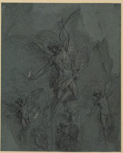 Studies For 'isaiah And The Angel' (saint George's Chapel, Windsor) (recto) — Benjamin West