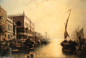 The Doge's Palace, Venice — William Wyld, Romanticism