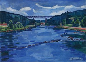 Landscape Near Červená Nad Vltavou — Václav Špála