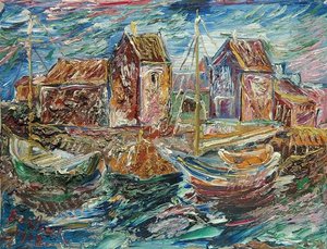 In The Harbour — David Davidovich Burliuk