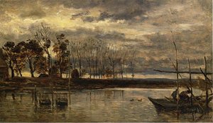 Eel Fishermen — Charles-françois Daubigny