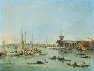 Venice The Dogana With The Giudecca — Francesco Lazzaro Guardi, Baroque