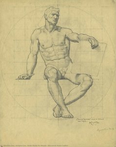 Nude Study For Mosaic, Wisconsin State Capitol, — Kenyon Cox, Renaissance