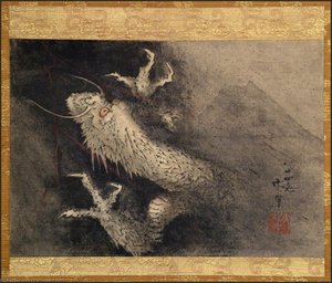 Ascending Dragon And Fuji — Katsushika Hokusai
