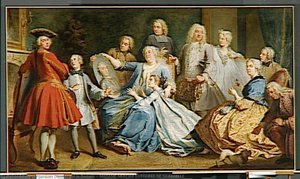 Madame Mercier Entouree De Sa Famille — Jacques Dumont Dit Le Romain, Rococo