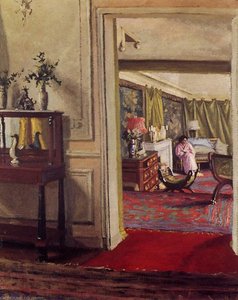 Interior With Woman In Pink — Félix Vallotton