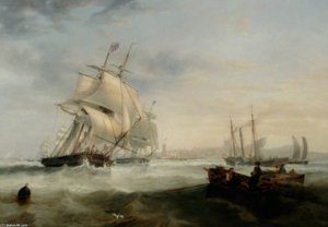 Shipping Off Hartlepool, Tees Valley — John Wilson Carmichael