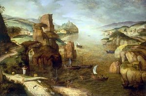 Landscape With Christ Appearing To The Apostles At The Sea Of Tiberias — Pieter Bruegel The Elder, Northern Renaissance