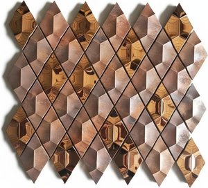 Copper & Stainless Steel Woven Mosaic Tiles, Bathrooms Modern Art Mosaic Tile Elevate Your I
