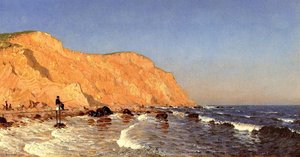 Clay Bluffs On No Man-s Land (bass Fishing No Man-s Land) — Sanford Robinson Gifford