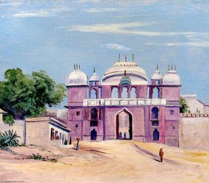 Gate Of Rajah's Palace, Benares, India — Marianne North