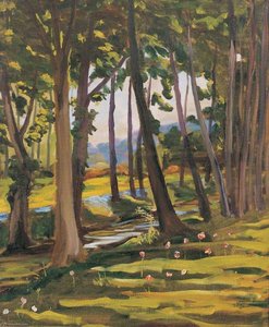 Trees By A Stream In Norfolk — Winston Spencer Churchill