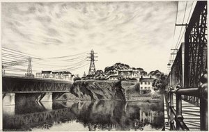 City On A Rock Cohoes — Louis Lozowick