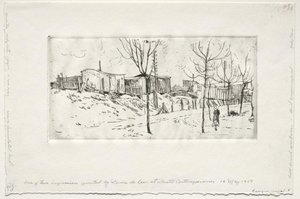 Railroad Embankment With Barracks, Zehlendorf — Lyonel Feininger