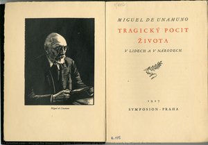 Front page of a translated work by Miguel de Unamuno
