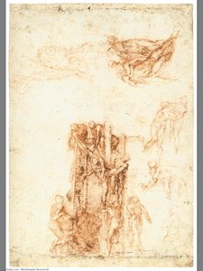 Studien Zum Absturz Des Kreuzes (vorseite) — Michelangelo Buonarroti