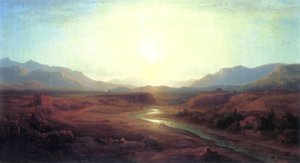 Italian Landscape — Antal Ligeti, Romanticism