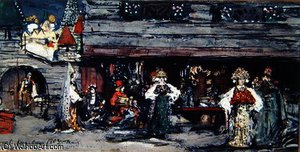 Stage Design For 'the Goldfish' By Minkus — Konstantin Alexeievitch Korovin
