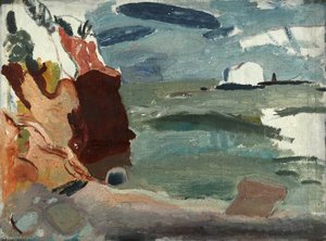 The Bass Rock From Seacliff — Sir William George Gillies, Impressionism
