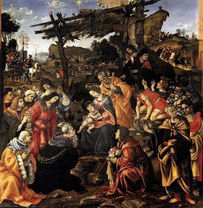 Adoration Of The Magi (detail) — Филипино Липи, High Renaissance