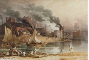 Chester Castle And Skinners Yard — Francis Nicholson