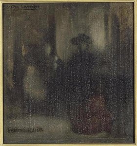 Plusieurs Figures Dont Une Femme En Jupe Rouge — Eugène Anatole Carrière