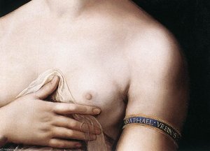 La Fornarina (detail) — Raphael, High Renaissance