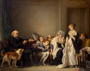 Widow And Her Priest — Jean-baptiste Greuze