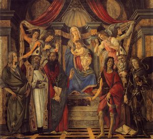 Die Jungfrau mit dem Kind und vier Engeln und sechs Heiligen (Pala di San Barnaba)