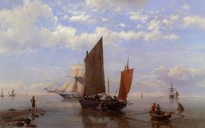 Shipping In A Calm — Hermanus Koekkoek (the Elder)