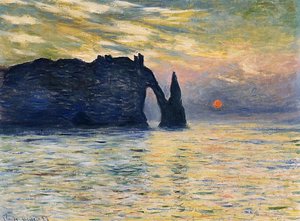 Etretat, Sunset — Claude Monet, Impressionism