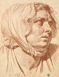 Head Of A Woman In A Night Cap — Jean-baptiste Greuze