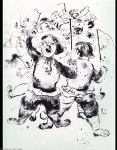 Reunión De Campesinos — Marc Chagall, Expressionistic Naïve Art