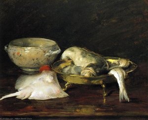 Still Life With Fish — William Merritt Chase, Impressionism