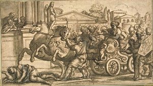 Tullia Ordered His Chariot To Pass Over The Body Of His Father — Pietro Da Cortona