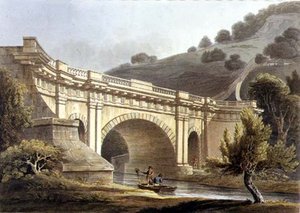 Aqueduct Bridge, Claverton — John Claude Nattes