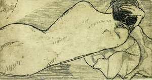 Reclining Nude With Bun — Armand Séguin