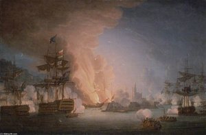 The Bombardment Of Algiers — Thomas Luny, Romanticism