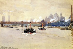 View Of The Thames — Frederick Childe Hassam