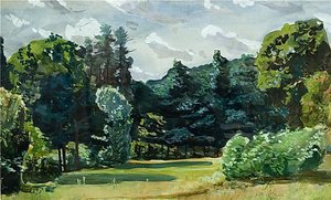 Park. Watercolor — Aleksandr Deyneka